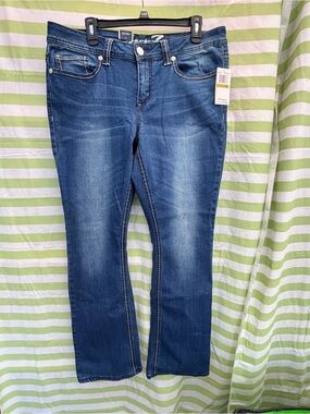 Seven7 Women’s Blue Bootcut Stretch Jeans